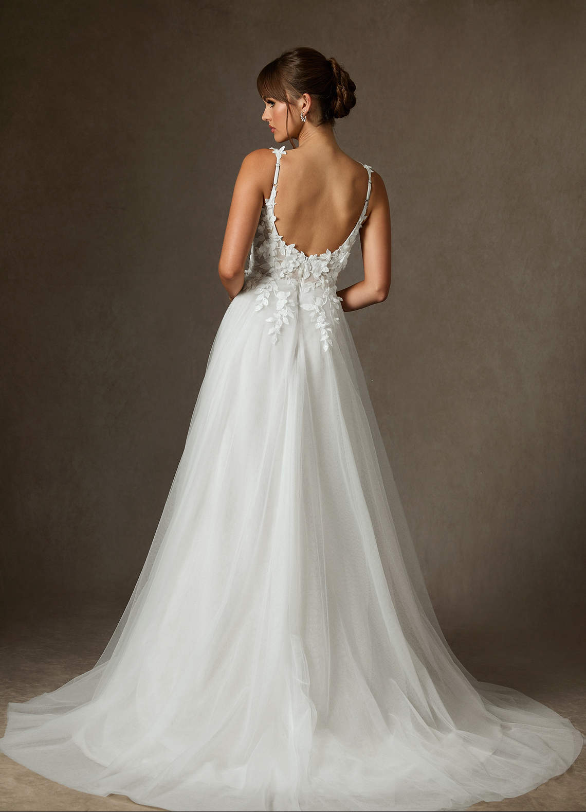 elyessen Shayna Diamond White Ball-Gown Lace Dress