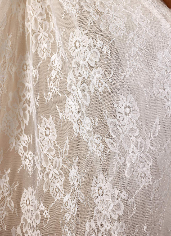 elyessen  Diamond White Ball-Gown Strapless Lace Dress
