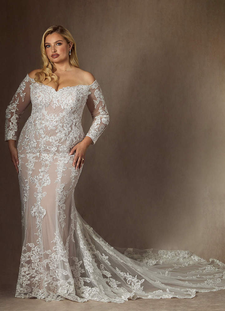 elyessen  Diamond White Mermaid Sequins Tulle Dress
