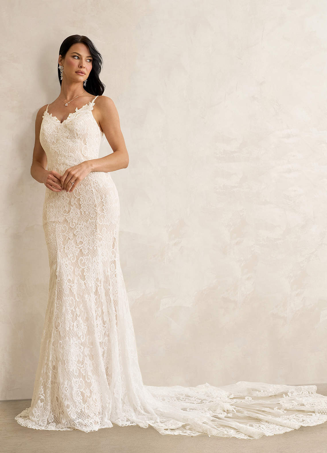 elyessen Prudence Diamond White Mermaid Sequins Tulle Dress