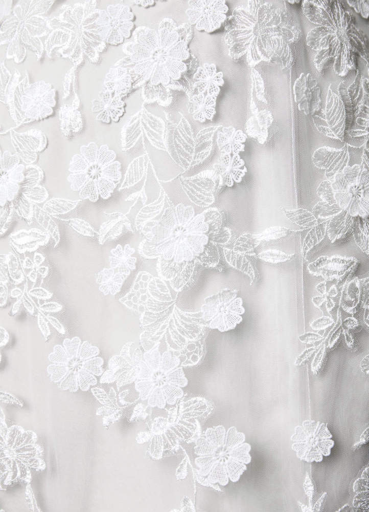 elyessen Vivienne Diamond White A-Line Sweetheart Lace Dress