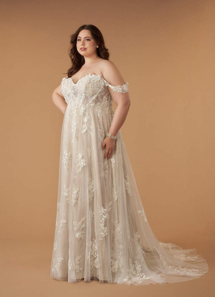 elyessen Diamond White A-Line Sweetheart Sequins Tulle Dress