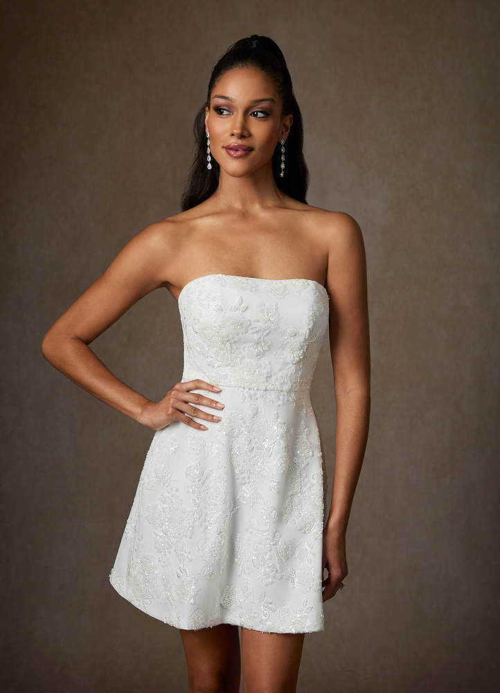 elyessen Atila Diamond White A-Line Lace Dress