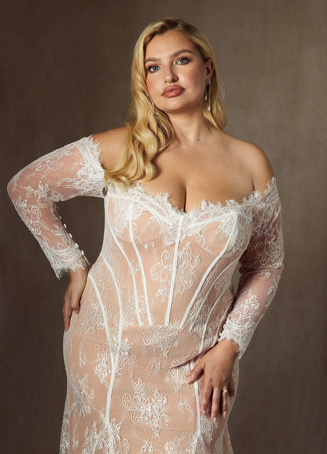 elyessen  Diamond White Mermaid Off the Shoulder Tulle Dress