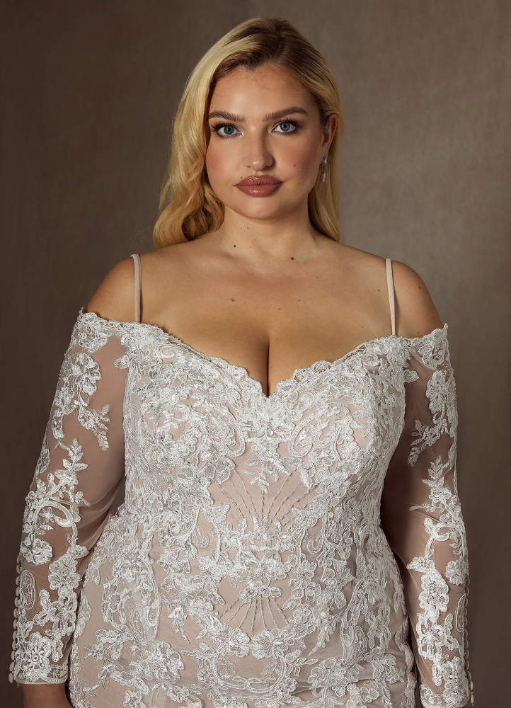 elyessen  Diamond White Mermaid Sequins Tulle Dress
