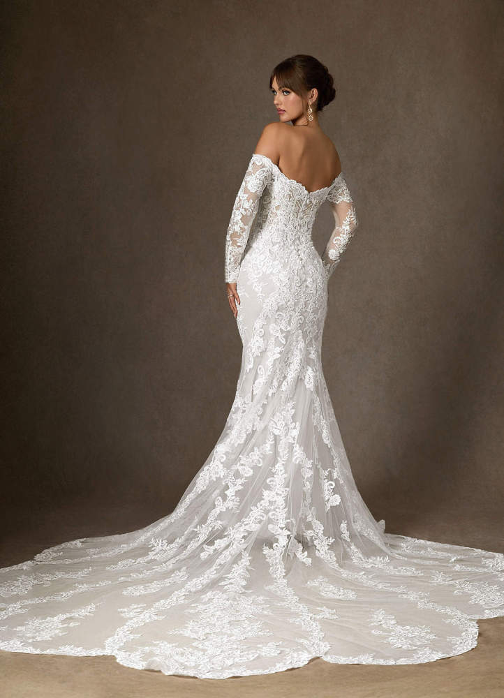 elyessen Empiria Diamond White Mermaid Sequins Tulle Dress