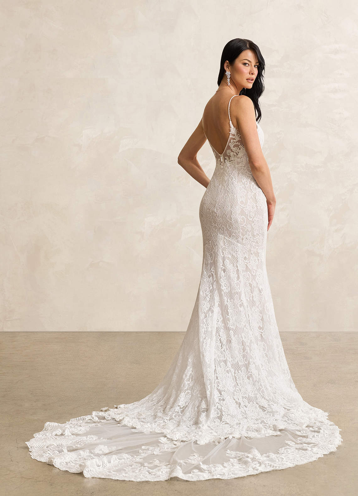 elyessen Prudence Diamond White Mermaid Sequins Tulle Dress
