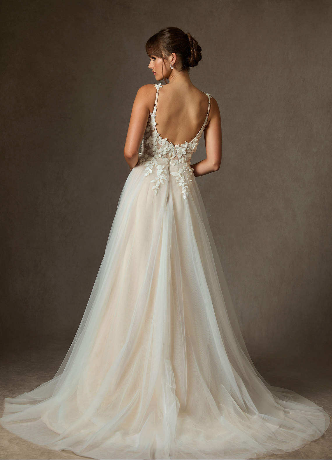 elyessen Shayna Diamond White Ball-Gown Lace Dress