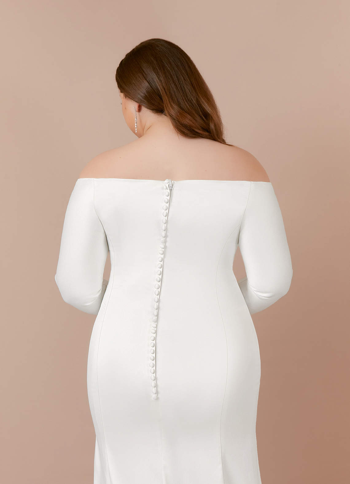 elyessen Marlin Free pannier Diamond White Mermaid Off the Shoulder Satin Dress