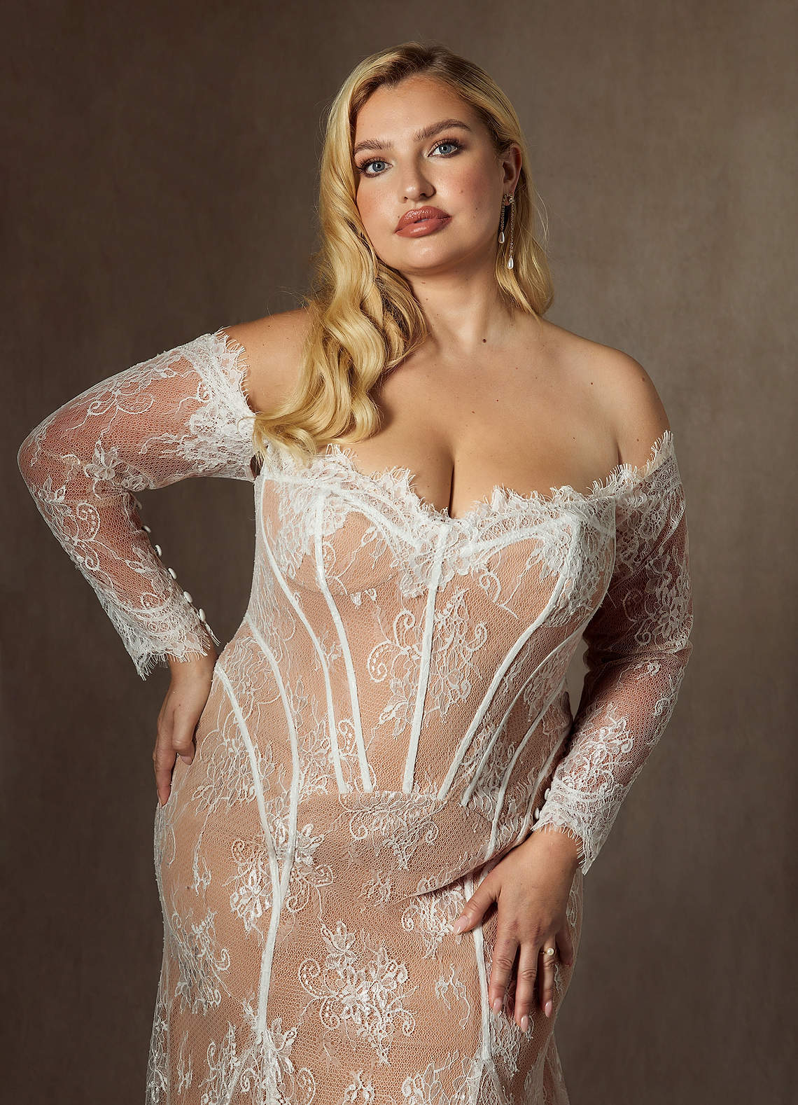 elyessen  Diamond White Mermaid Off the Shoulder Tulle Dress