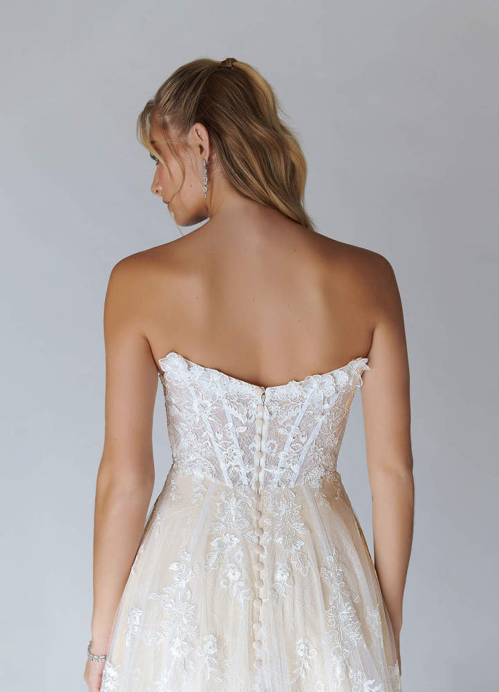 elyessen Diamond White A-Line Sweetheart Sequins Tulle Dress