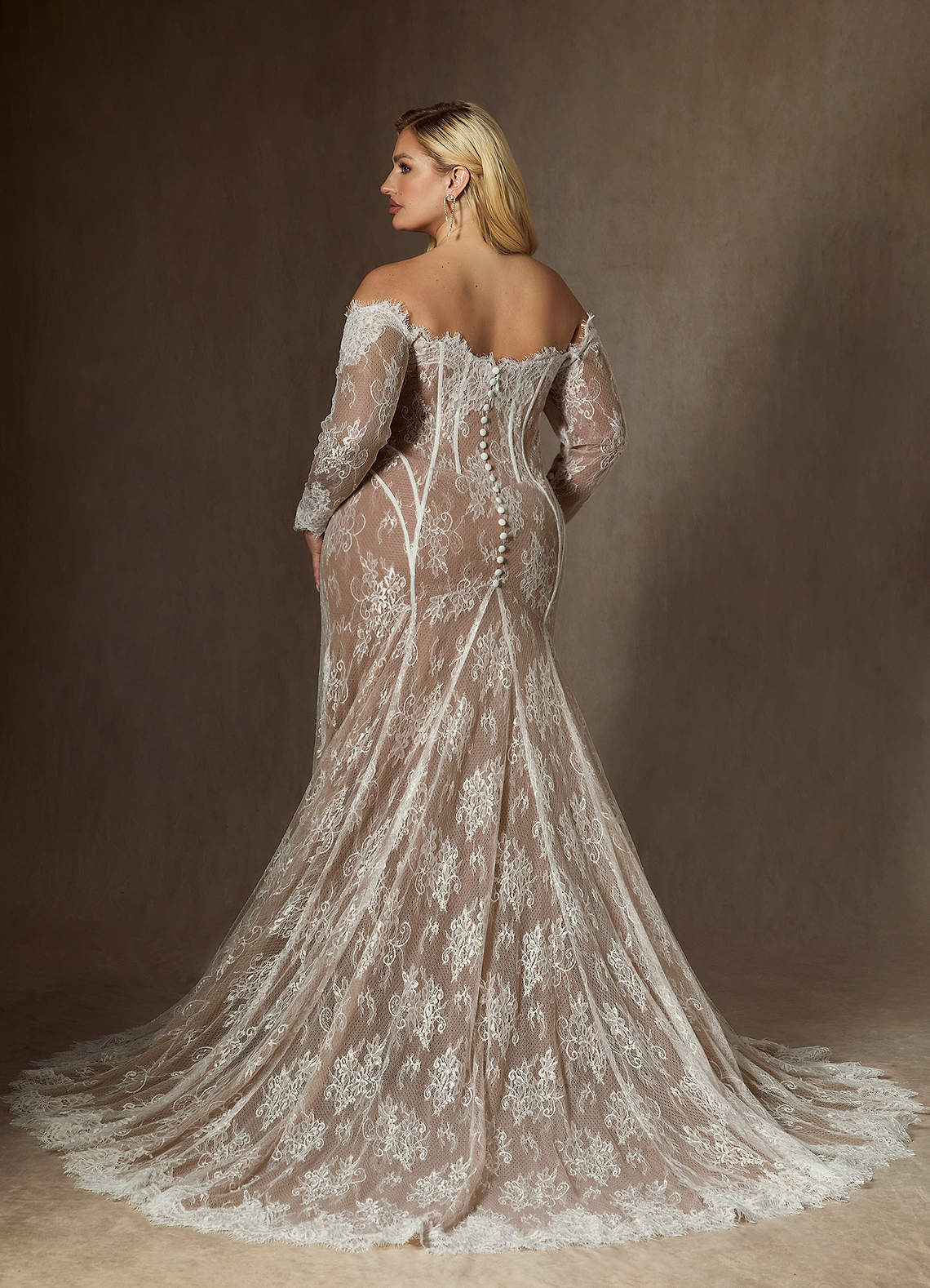 elyessen  Diamond White Mermaid Off the Shoulder Tulle Dress