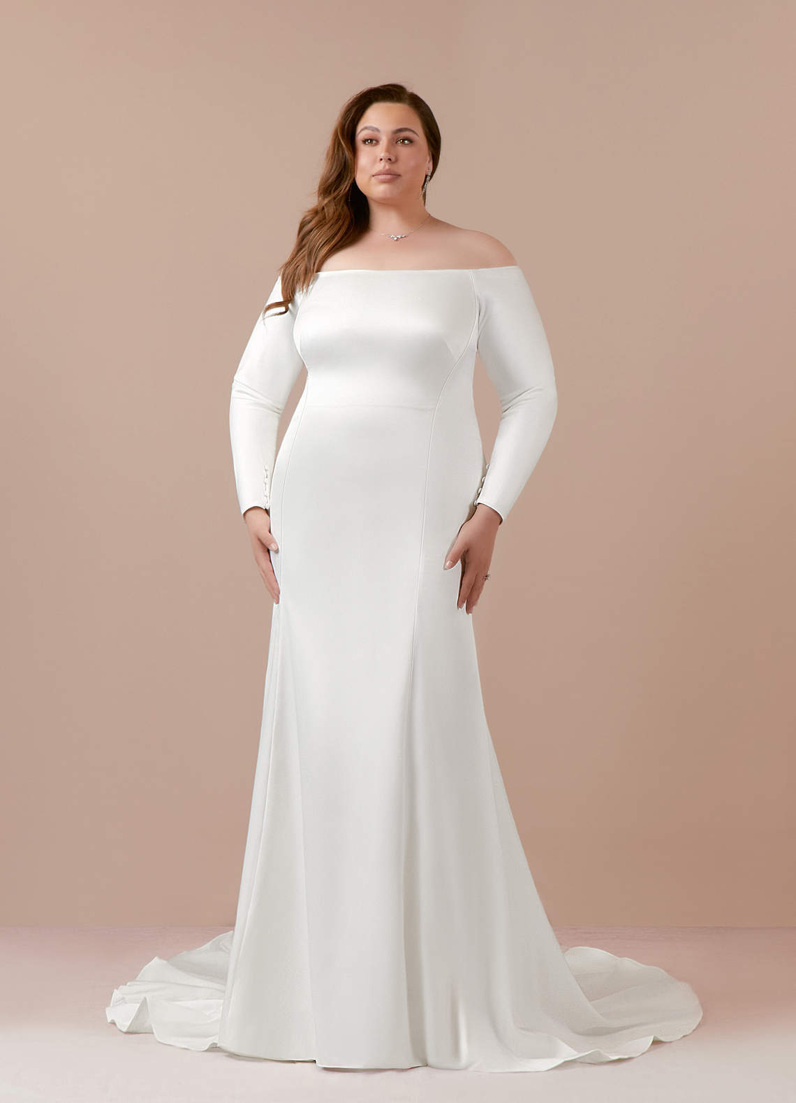 elyessen Marlin Free pannier Diamond White Mermaid Off the Shoulder Satin Dress