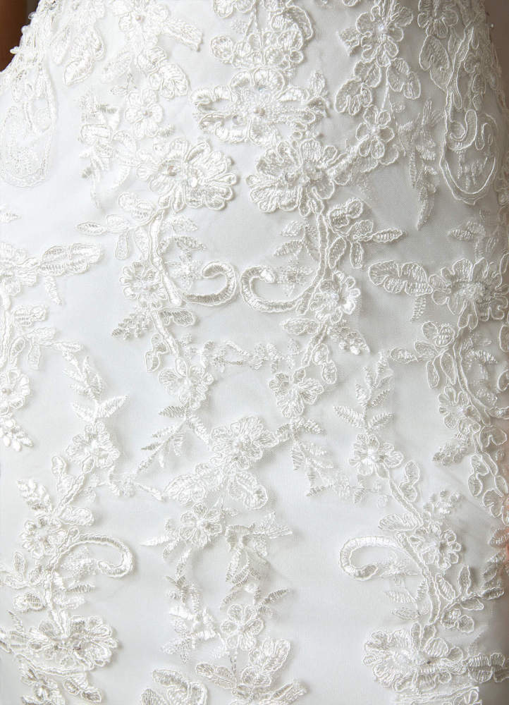 elyessen Eden Diamond White Mermaid Lace Dress