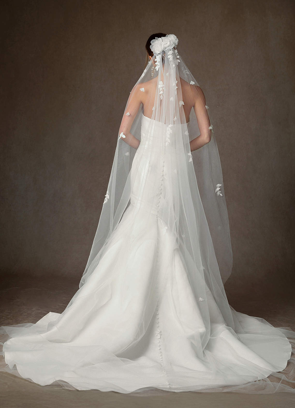elyessen Abelia Diamond White Mermaid Strapless Satin Dress