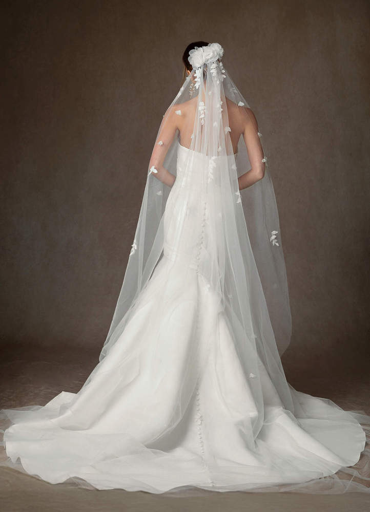 elyessen Abelia Diamond White Mermaid Strapless Satin Dress