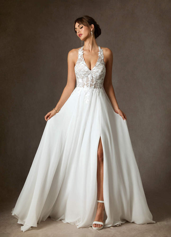 elyessen Sonja Diamond White A-Line Lace Dress