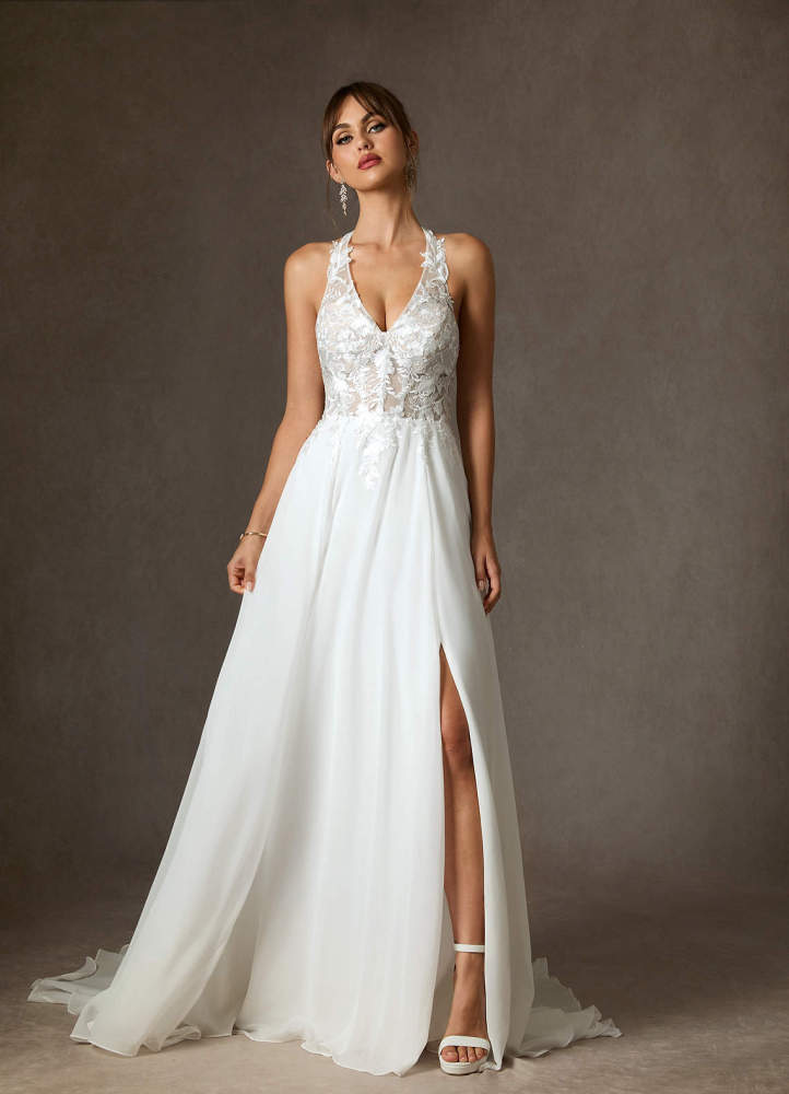 elyessen Sonja Diamond White A-Line Lace Dress