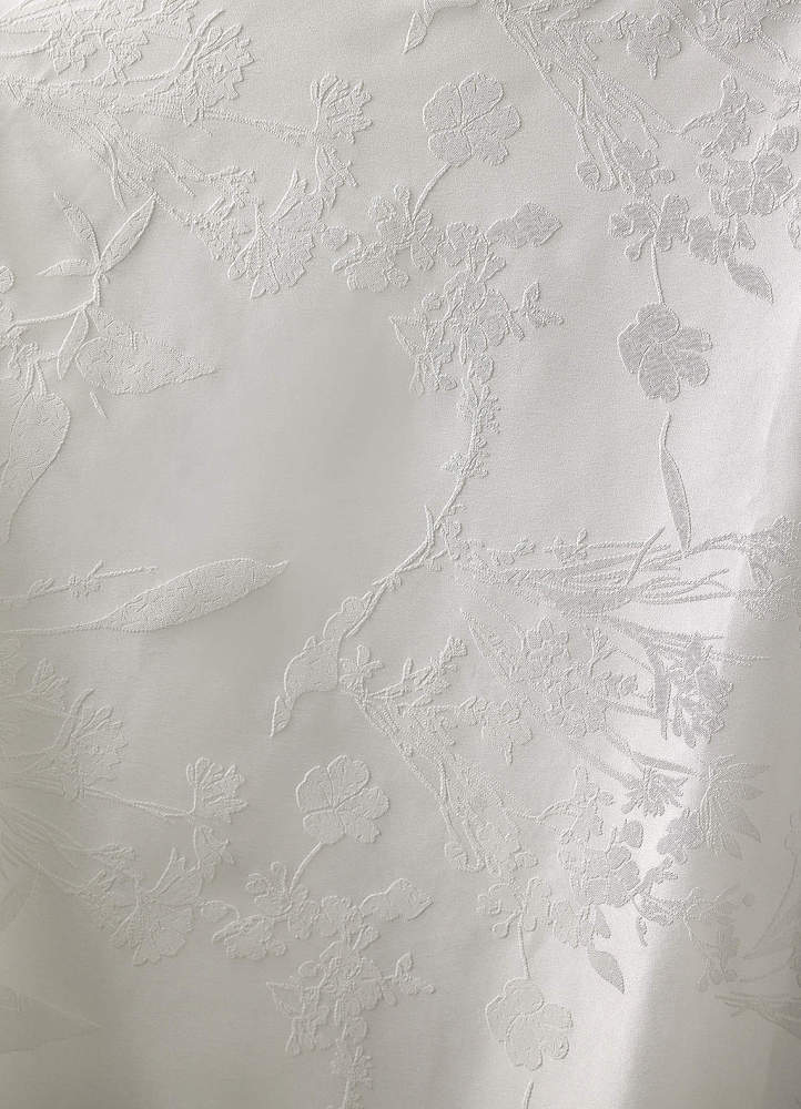 elyessen Daliah Diamond White A-Line Strapless Floral Jacquard Dress