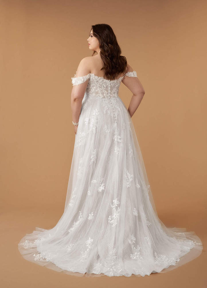 elyessen Florentina Diamond White A-Line Sweetheart Sequins Tulle Dress