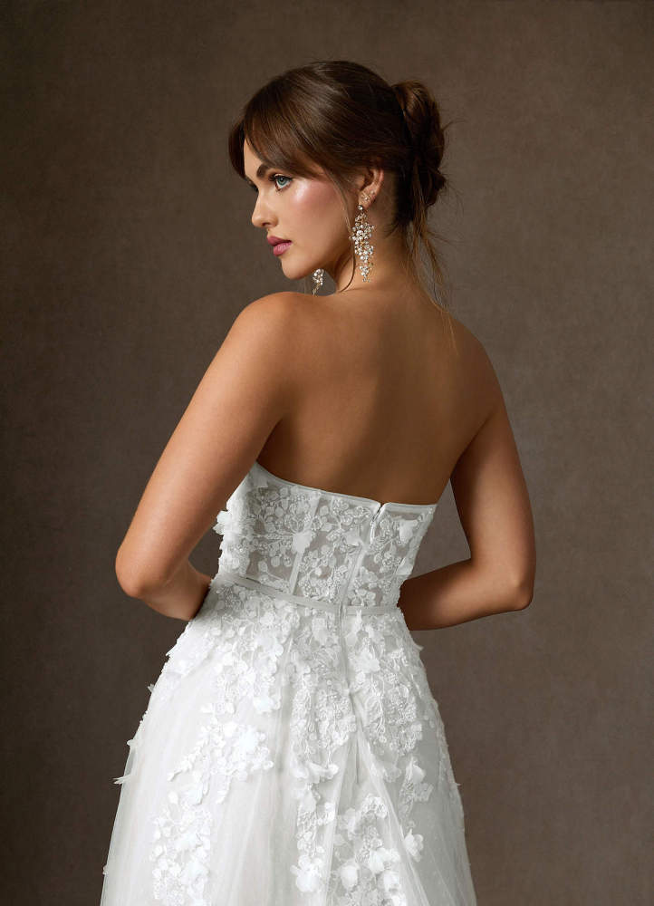 elyessen Wynery Diamond White Ball-Gown Off the Shoulder Lace Dress