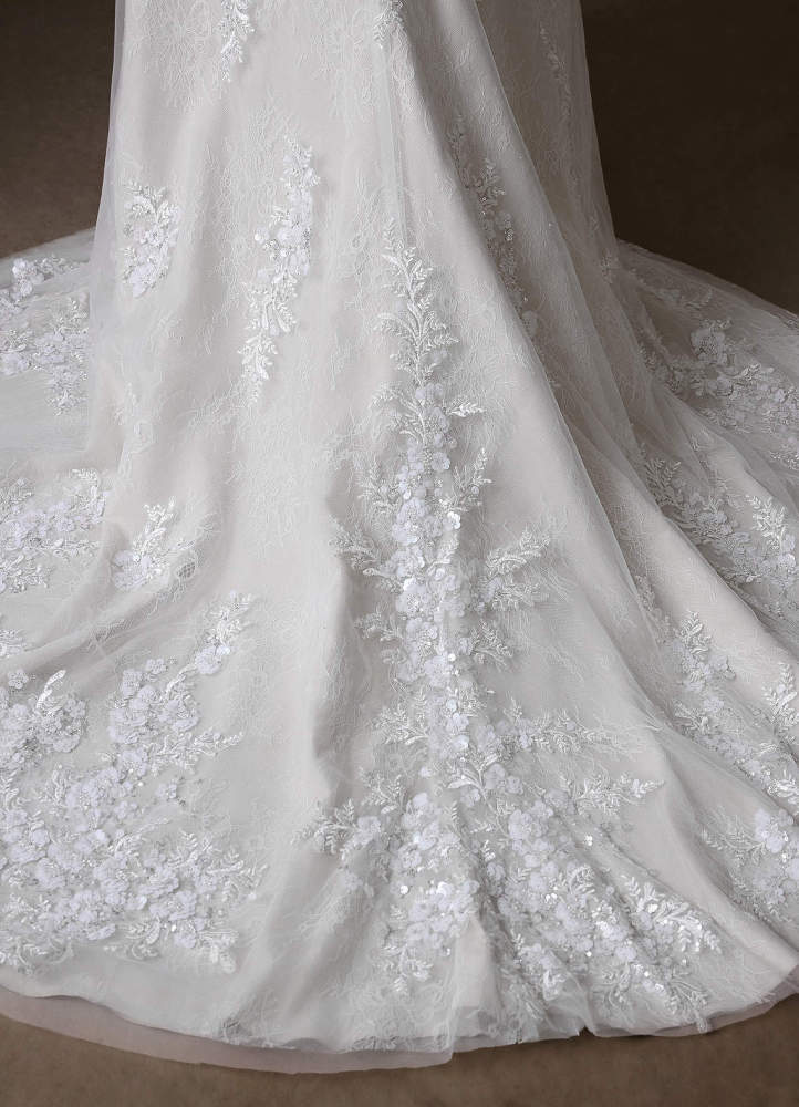 elyessen Rosalie Diamond White A-Line Lace Dress