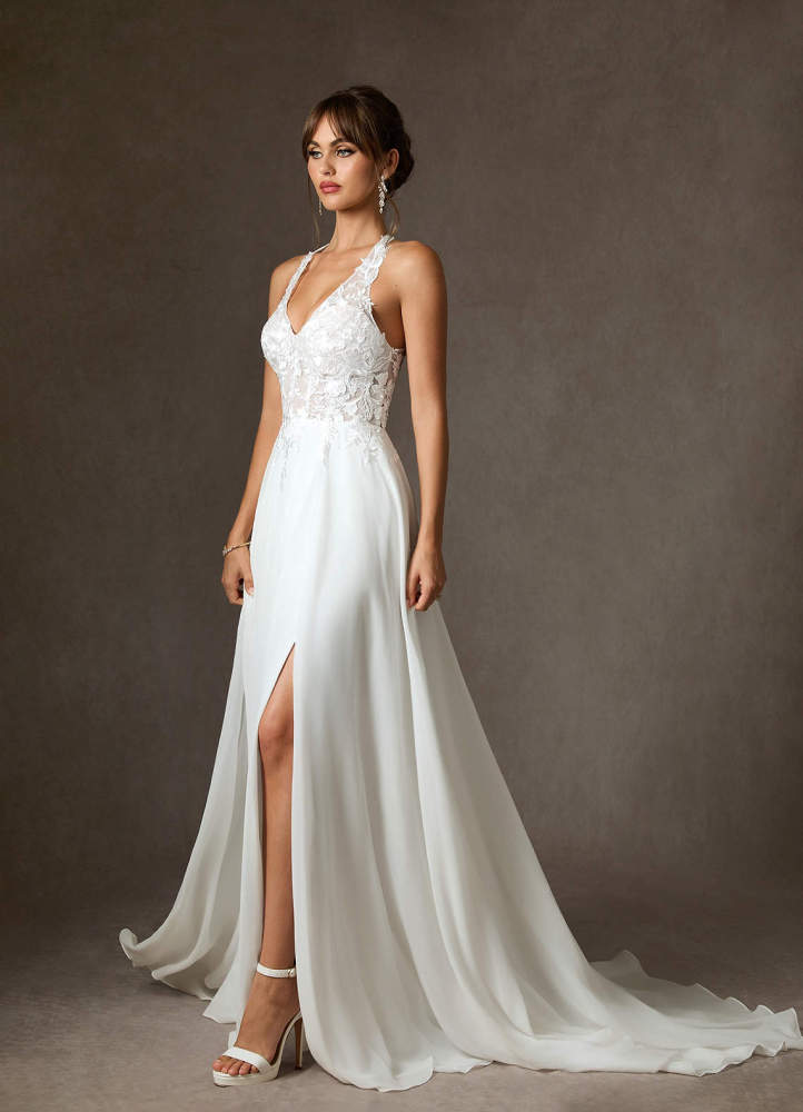 elyessen Sonja Diamond White A-Line Lace Dress