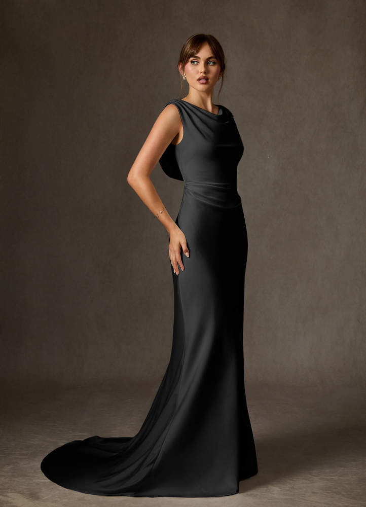 elyessen  Stretch Diamond White Fit and Flare Stretch Satin Dress