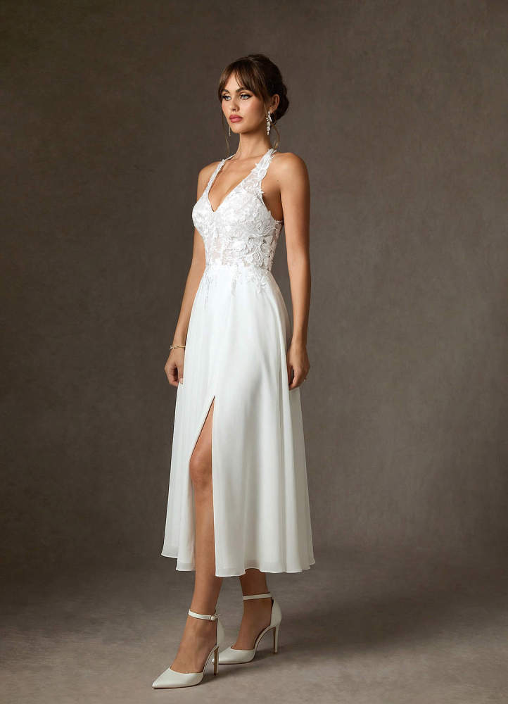 elyessen Sonia Diamond White A-Line Lace Dress