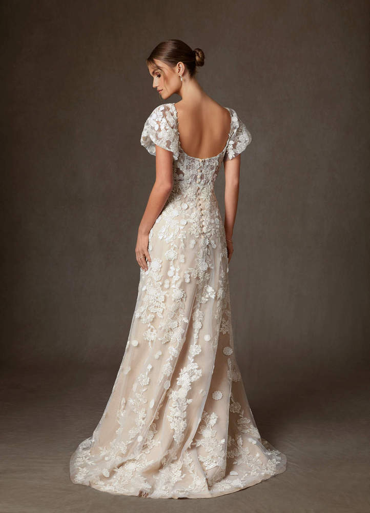 elyessen Diamond White A-Line Sweetheart Lace Dress