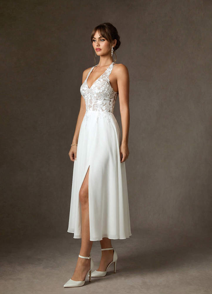 elyessen Sonia Diamond White A-Line Lace Dress