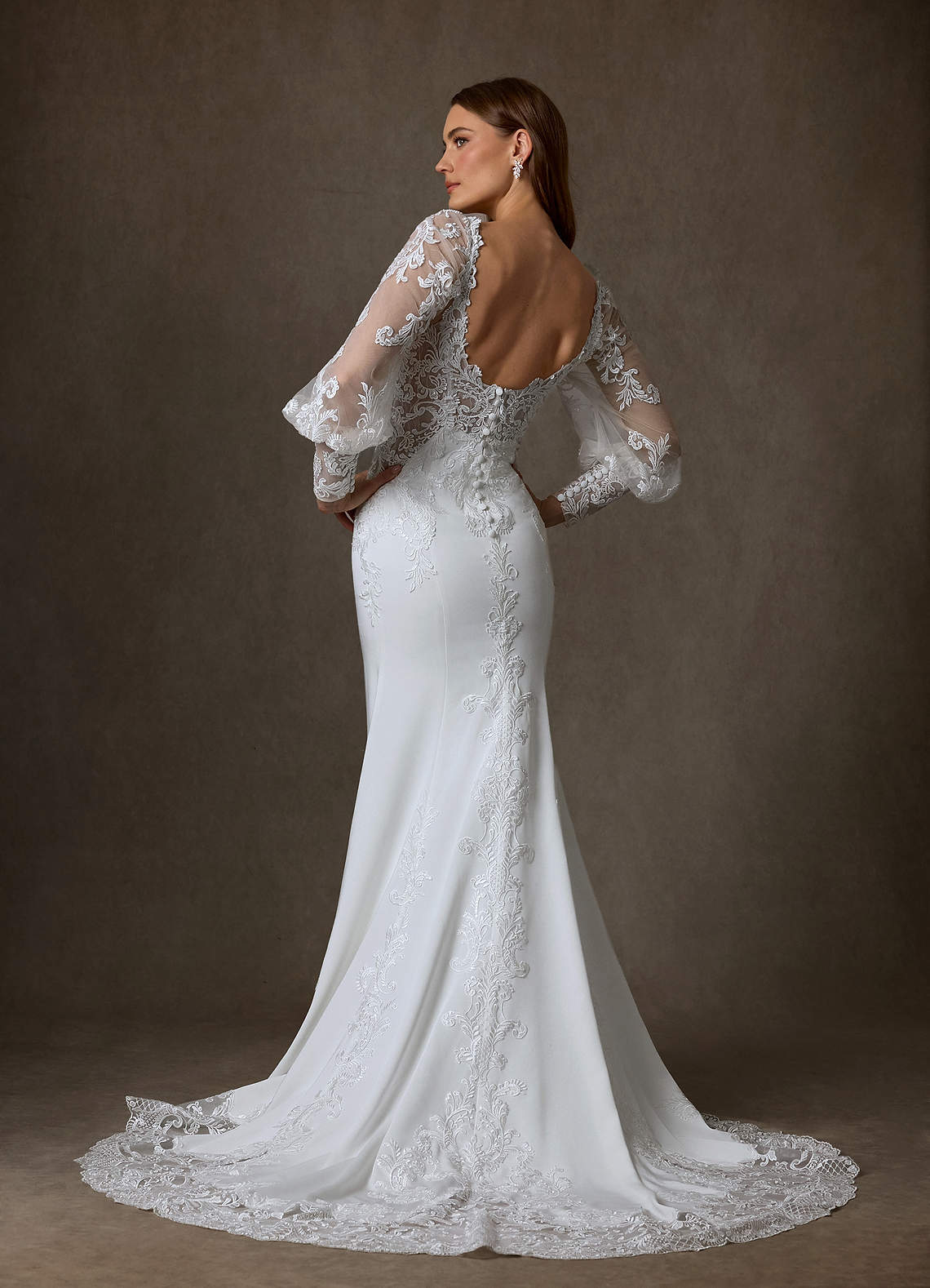 elyessen Isadora Diamond White Mermaid Lace Dress