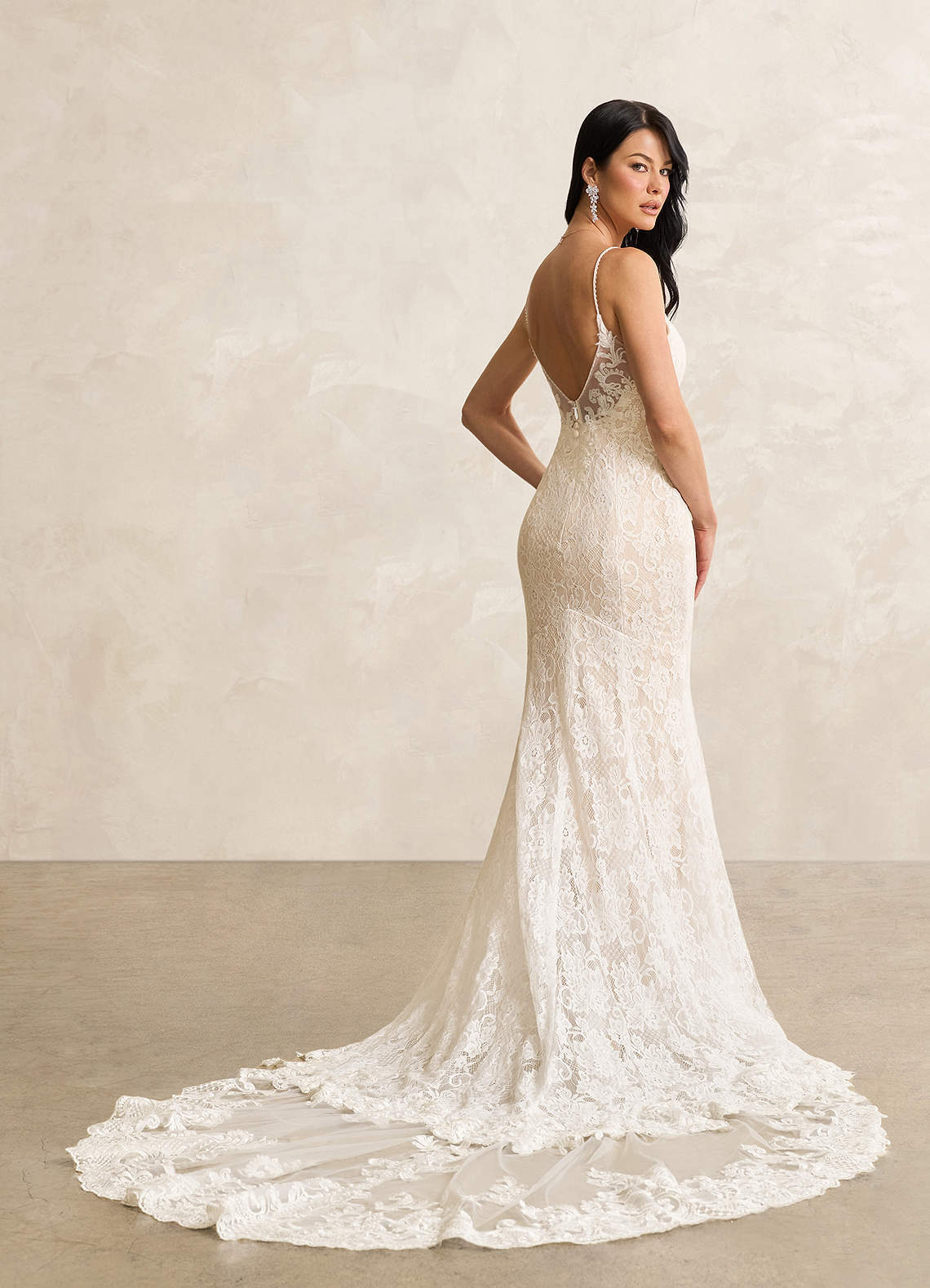 elyessen Prudence Diamond White Mermaid Sequins Tulle Dress