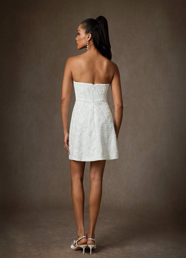 elyessen Atila Diamond White A-Line Lace Dress