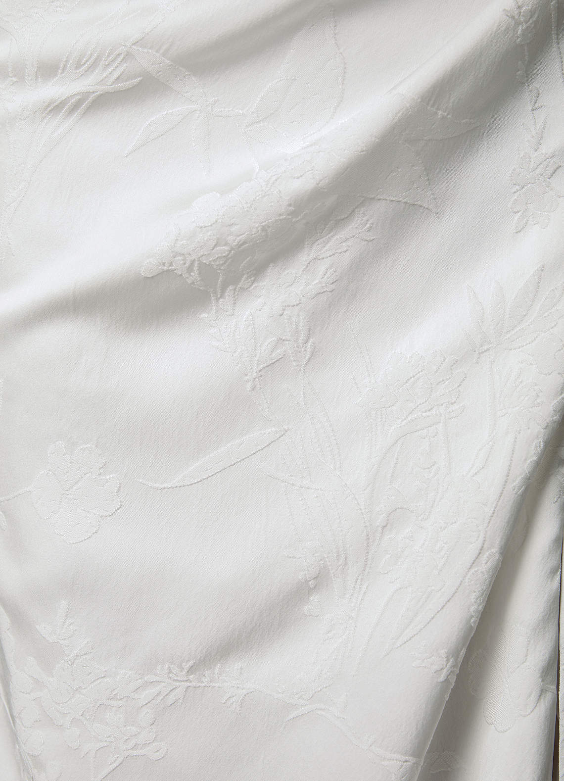 elyessen Tilly Diamond White Sheath Off the Shoulder Floral Jacquard Dress