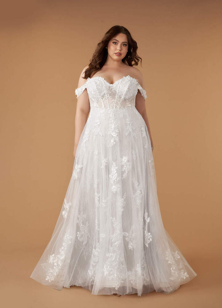 elyessen Florentina Diamond White A-Line Sweetheart Sequins Tulle Dress