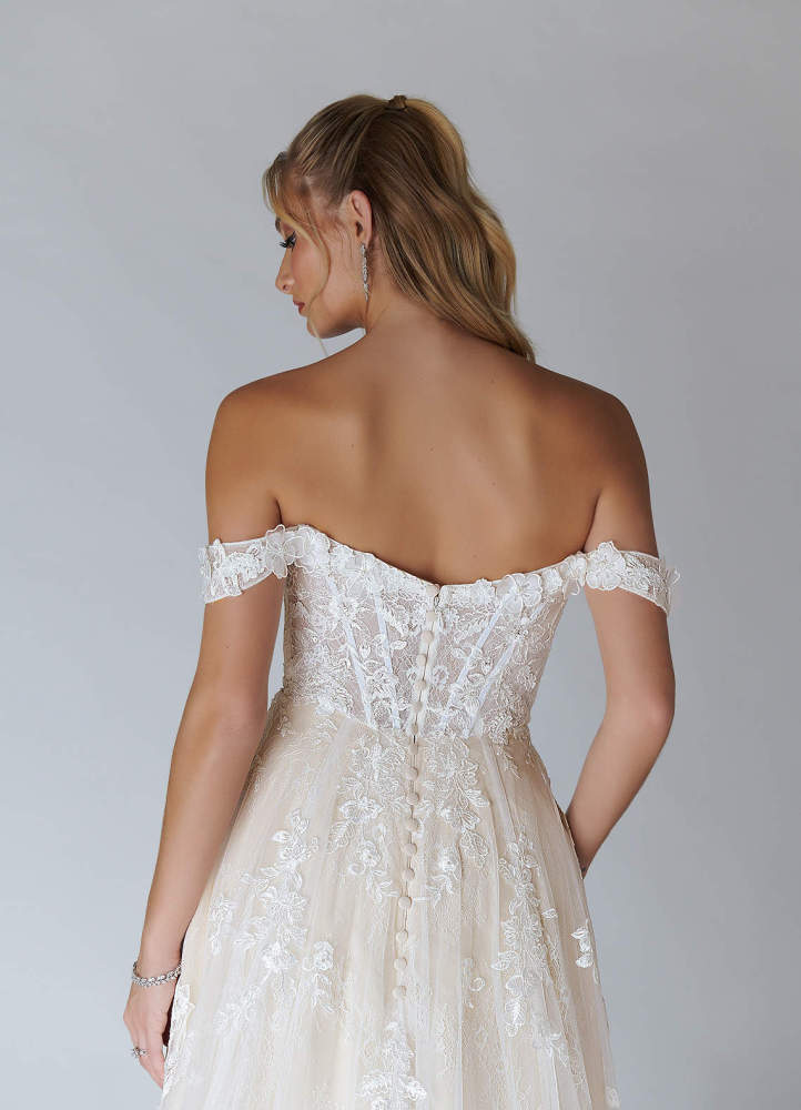 elyessen Diamond White A-Line Sweetheart Sequins Tulle Dress