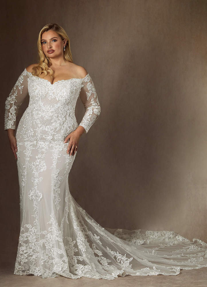 elyessen Empiria Diamond White Mermaid Sequins Tulle Dress