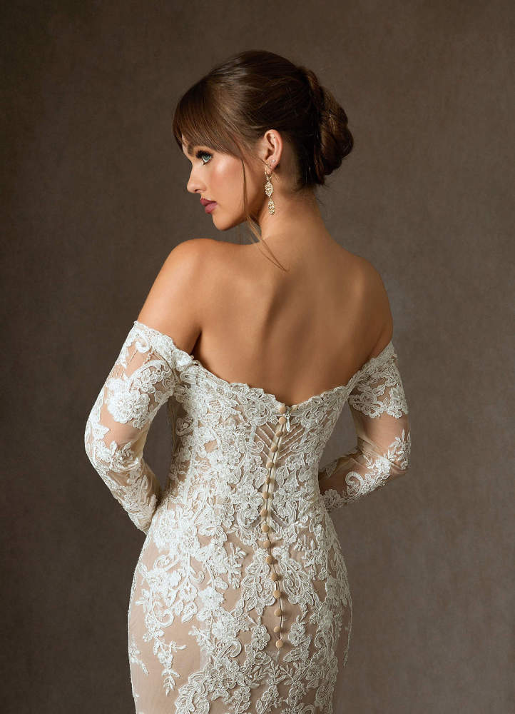 elyessen  Diamond White Mermaid Sequins Tulle Dress