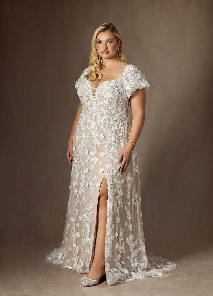 elyessen Diamond White A-Line Sweetheart Lace Dress
