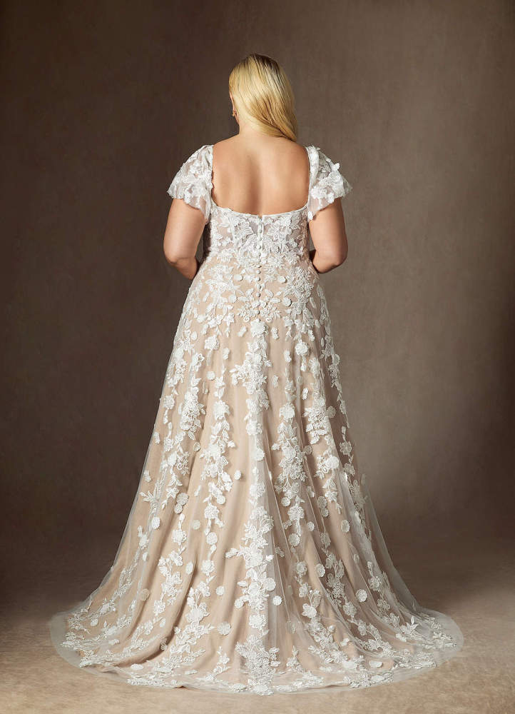 elyessen Diamond White A-Line Sweetheart Lace Dress