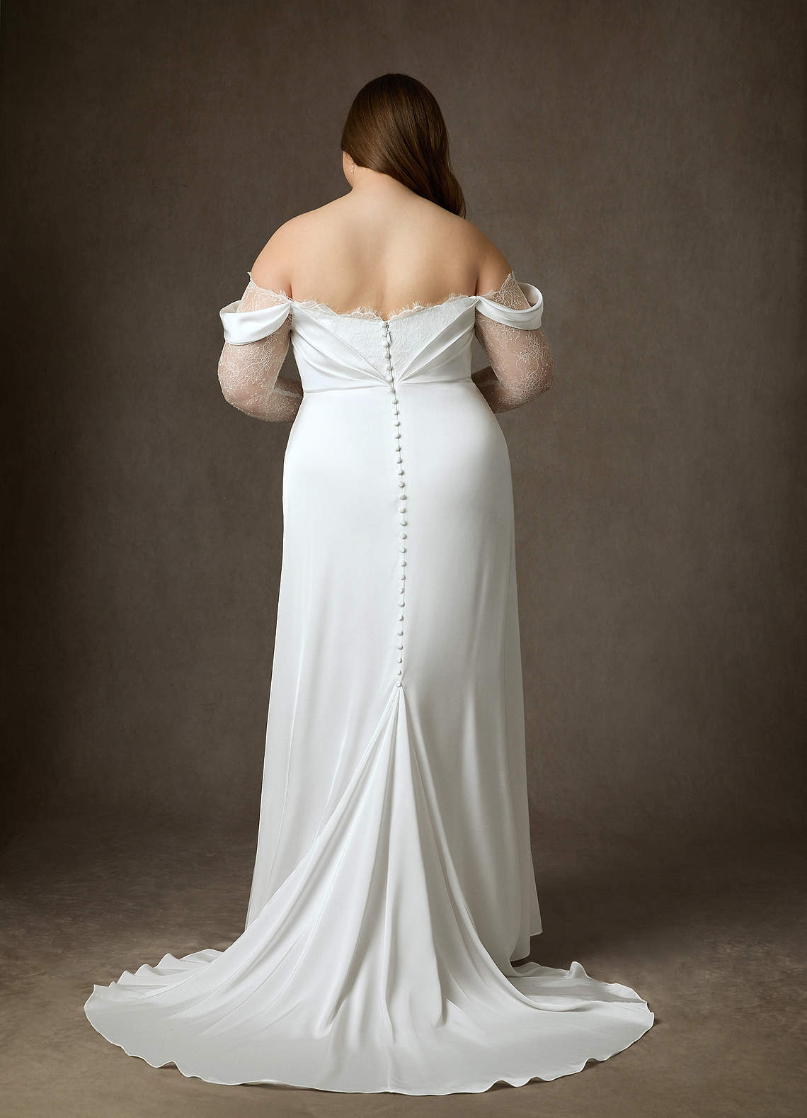 elyessen Alexa Stretch Diamond White A-Line Sweetheart Neckline Lace Dress