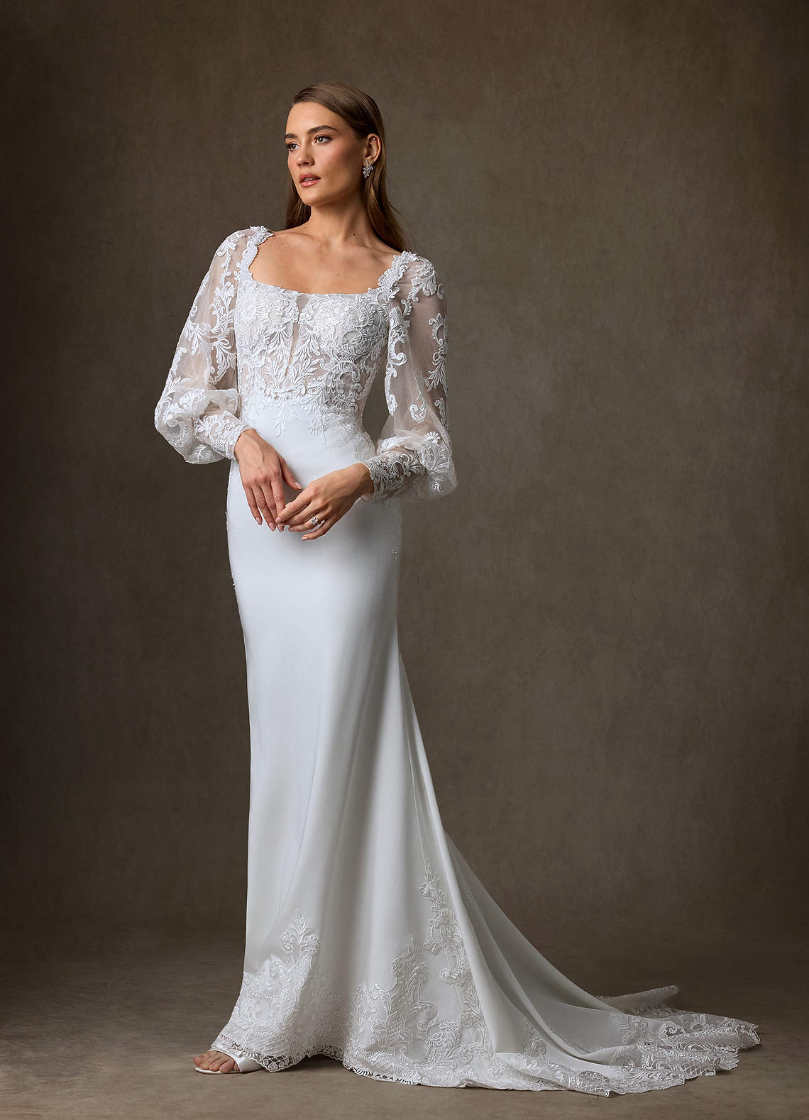 elyessen Isadora Diamond White Mermaid Lace Dress