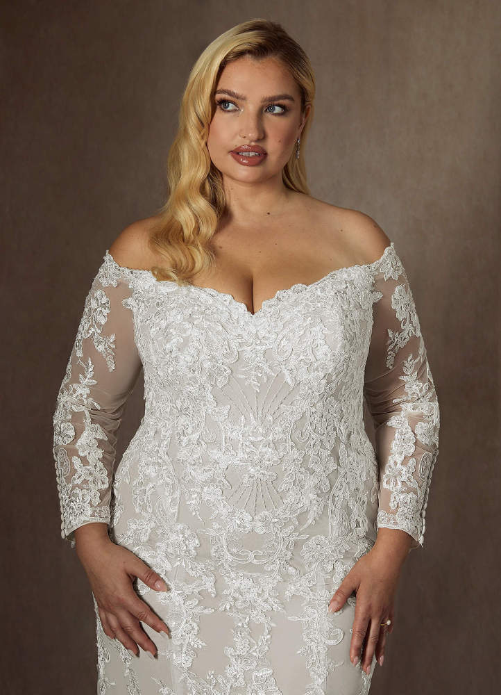 elyessen Empiria Diamond White Mermaid Sequins Tulle Dress