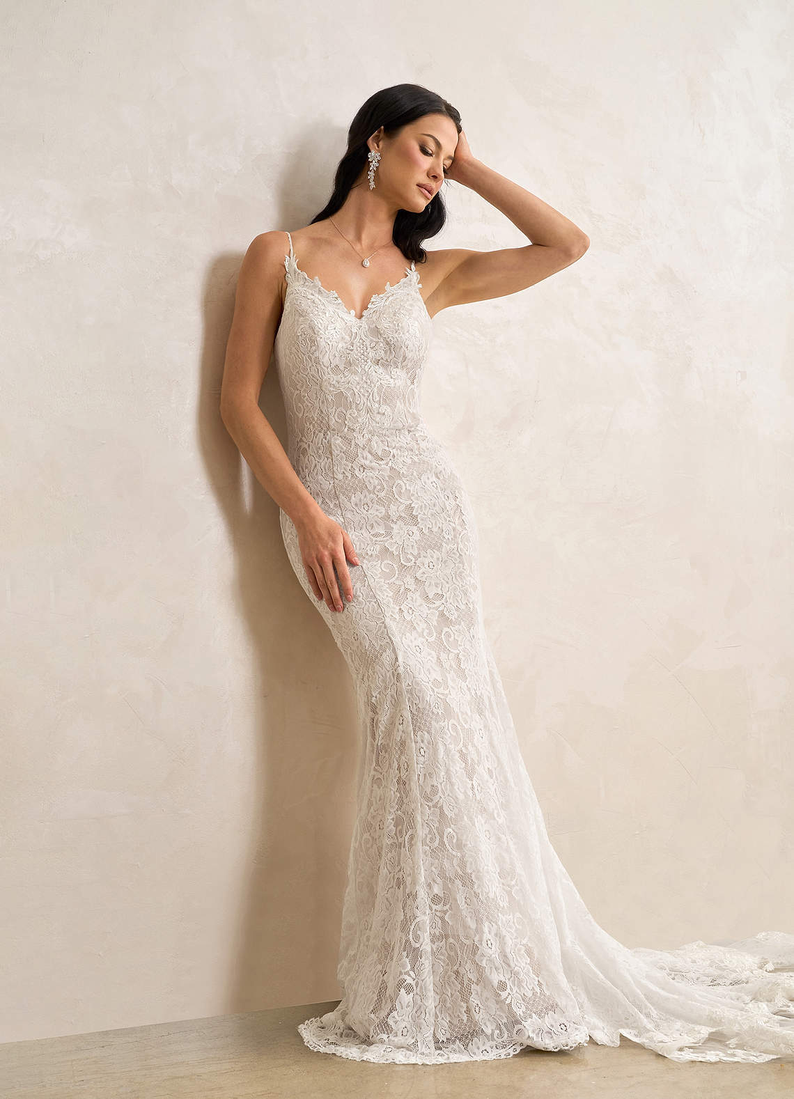 elyessen  Diamond White Mermaid Sequins Tulle Dress