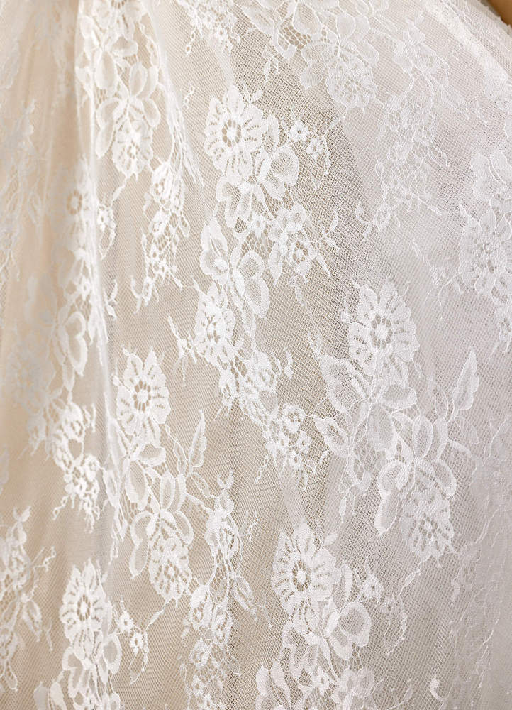 elyessen  Diamond White Ball-Gown Strapless Lace Dress