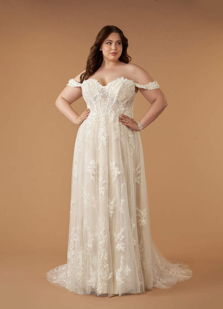 elyessen Diamond White A-Line Sweetheart Sequins Tulle Dress