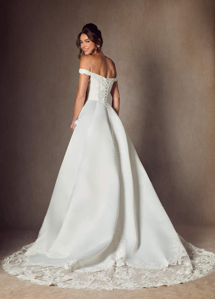 elyessen Kimberlee Diamond White Ball-Gown Sweetheart Neckline Lace Dress