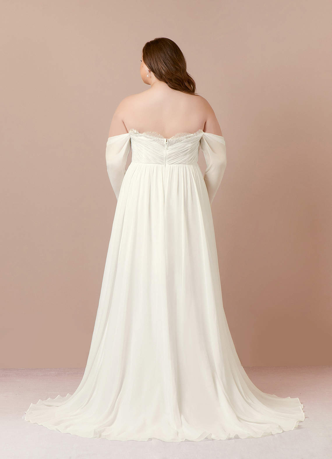 elyessen  Diamond White A-Line Sweetheart lace Chiffon Dress