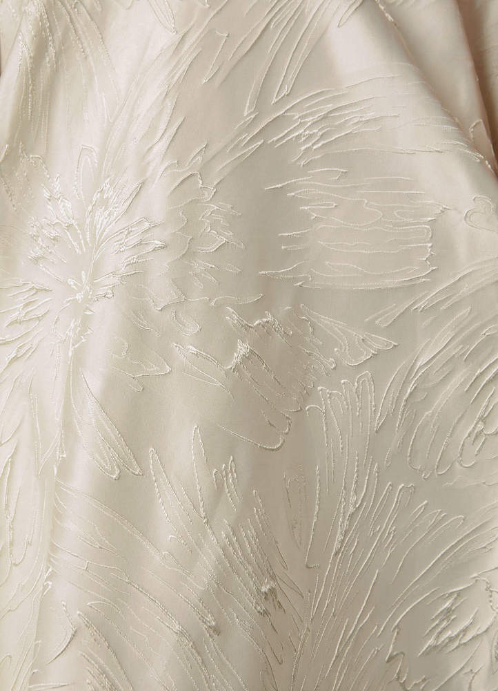 elyessen Tallulah Diamond White A-Line Strapless Floral Jacquard Dress